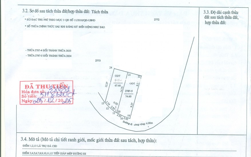 Bán đất ở ODT nền cặp mặt tiền tại Bờ Dầu